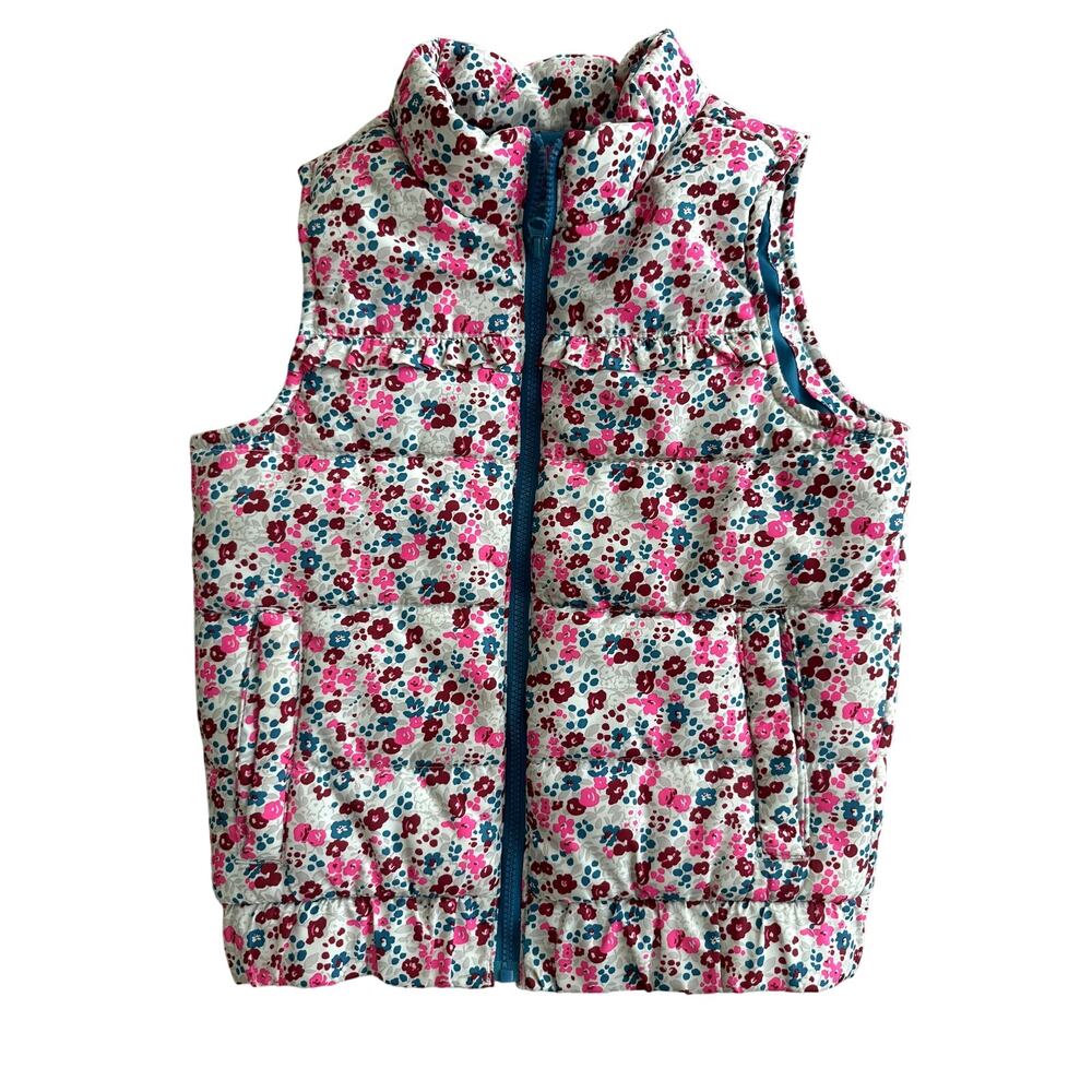 OshKosh B'gosh girls floral puffer vest pink 5T